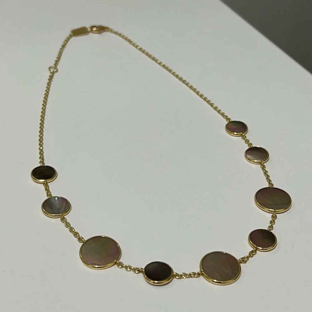 Ippolita Polished Rock Candy 18K Yellow Gold & Mother-Of-Pearl Necklace 💎 - Picture 7 of 14